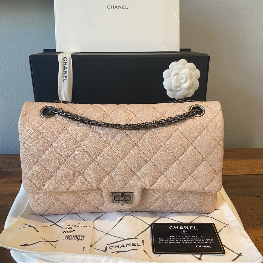 Chanel 2.55 Reissue 226 Caviar Ruthenium Double